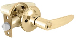 [PF0063  ] CERRADURA DE MANIJA OXFORD BAÑO LATON BRILLANTE