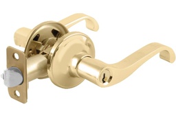 [PF0069  ] CERRADURA DE MANIJA STANFORD BAÑO DERECHA LATON BRILLANTE