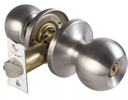 [PF0091] CERRADURA DE POMO CAMPANA BAÑOCROMO MATE