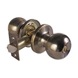 [PF0087] CERRADURA DE POMO CAMPANA ENTRADA/RECAMARA LATON ANTIGUO