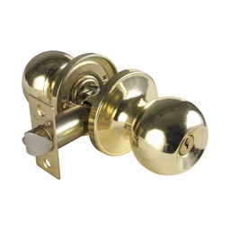 [PF0086] CERRADURA DE POMO CAMPANA ENTRADA/RECAMARA LATON BRILLANTE