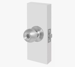 [PF0085] CERRADURA DE POMO ESFERA BAÑOCROMO MATE