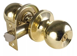 [PF0083] CERRADURA DE POMO ESFERA BAÑOLATON BRILLANTE