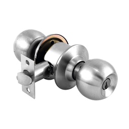 [PF0082] CERRADURA DE POMO ESFERA ENTRADA/RECAMARA CROMO MATE