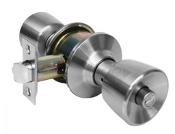 [PF0047] CERRADURA DE POMO TURIN ENTRADA/RECAMARA CROMO MATE
