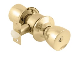[PF0045] CERRADURA DE POMO TURIN ENTRADA/RECAMARA LATON