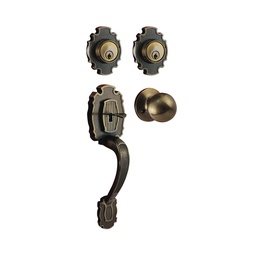 [PF0193] CERRADURA ENTRADA PRINCIPAL DEGATILLO ROYAL LATON ANTIGUO