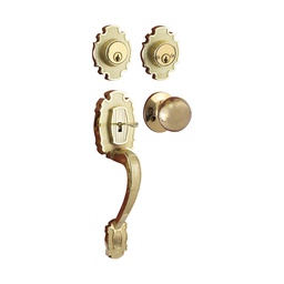 [PF0192] CERRADURA ENTRADA PRINCIPAL DEGATILLO ROYAL LATON BRILLANTE