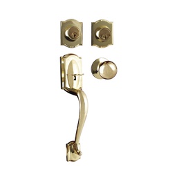 [PF0194] CERRADURA ENTRADA PRINCIPAL DEGATILLO VIENNA LATON BRILLANTE