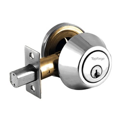 [PF0097] CERROJO DOBLE CILINDRO CROMO MATE