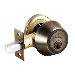 [PF0096] CERROJO DOBLE CILINDRO LATON ANTIGUO