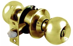 [PF0101] POMO CERROJO DOBLE CILINDRO LATON BRILLANTE JUEGO 