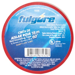 [FU0380] CINTA DE AISLAR 18 M ROJA