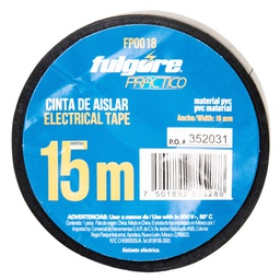[FP0018] CINTA DE AISLAR NEGRA 15 M  BLISTER