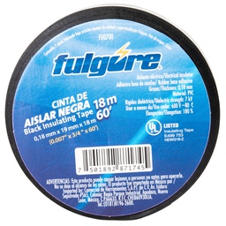 [FU0700  ] CINTA DE AISLAR NEGRA 18 M
