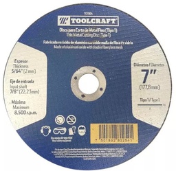 [TC1904] DISCO CORTE DE METAL FINO 7&quot;