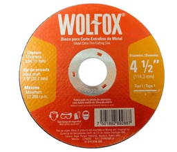 [WF0699] DISCO CORTE METAL EXTRAFINO 4 1/2" 1.2MM