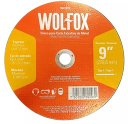 [WF0703] DISCO CORTE METAL EXTRAFINO 9" 2MM