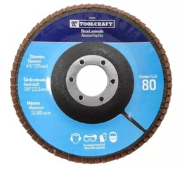 [TC5190] DISCO LAMINADO DE 4 1/2&quot; GRANO80