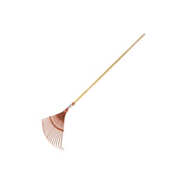 [WF9727] ESCOBA METALICA 20 DIENTES C/MANGO DE MADERA