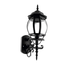 [FU0784] FAROL DE PARED COLONIAL SOPORTADO NEGRO