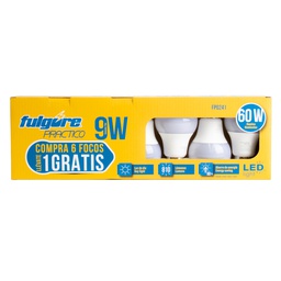 [FP0241] KIT 7 PCS FOCO LED 9W LUZ DIA BASE