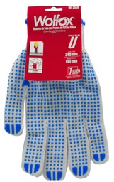 [WF9638] GUANTE DE TELA CON PUNTOS DEPVC EN PALMA