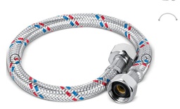 [YD0026] MANGUERA FLEXIBLE DE ALUMINIOPARA AGUA / FREGADERO 1/2" X 1