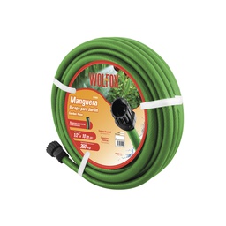 [WF9884] MANGUERA BICAPA JARDIN 1/2&quot; X10M CONEXION PLASTICA