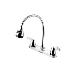 [YE0044] MEZCLADORA ABS FLEXIBLE FREGADERO 8" CUELLO BAR MANERAL PALA