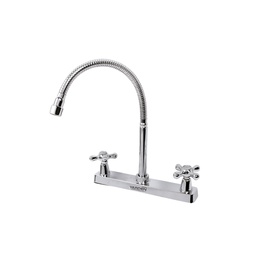 [YE0041] MEZCLADORA ABS FLEXIBLE FREGADERO 8&quot; CUELLO BASTON MANERAL C
