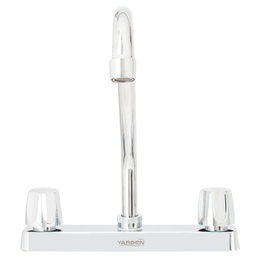 [YE0004] MEZCLADORA ABS FREGADERO 8&quot; CUELLO LARGO MANERAL REDONDO