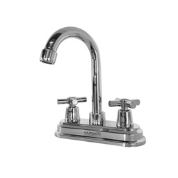 [YE0039] MEZCLADORA ABS LAVABO 4" CUELLO BAR MANERAL CRUZ            