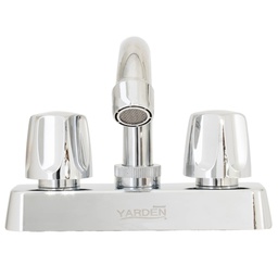 [YE0002] MEZCLADORA ABS LAVABO 4&quot; CUELLO CURVO MANERAL REDONDO