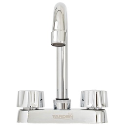 [YD0007] MEZCLADORA LAVABO 4&quot; CUELLO BAR MANERAL REDONDO