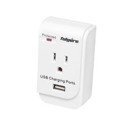 [FU1023] MULTICONTACTO 1 TOMA ATERRIZADA 1 USB SUPRESOR 150J