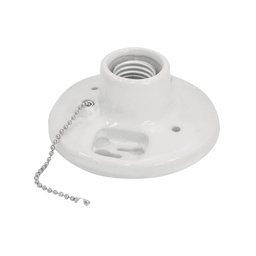 [FU0406] ROSETA TECHO 4&quot; PORCELANA CONCADENA