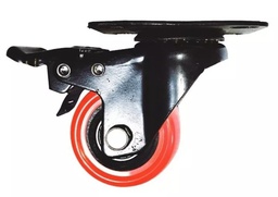 [TC9125] RODACHINES C FRENO 2.5&quot;PVC NAR                              
