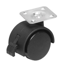 [TC3088] RODAJA DE NYLON CON PLACA Y FRENO 40 MM (1 1/2&quot;) TIPO YOYO
