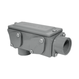 [CDTR025G] CONDULET MULTIFORMA NO METALICO CON CUERDA 1&quot; GRIS