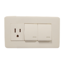 [8840946] APAGADOR DOBLE Y CONTACTO DE 24MM CON PLACA MARFIL