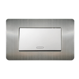 [8841910] APAGADOR SENCILLO CON PLACA DE ACERO INOXIDABLE 72 MM