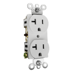 [8810150] CONTACTO DOBLE ATERRIZADO MARFIL 15 AMP 127 VOLTS