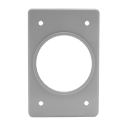 [8800420] PLACA DE ALUMINIO GRIS PARA RECEPTACULO SENCILLO 55mm