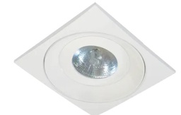 [A1F-0S3S0-G-B4-00] CARCASA CUADRADA DE EMPOTRAR FIJO MR16 BLANCO