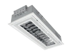 [A1F-2F10A41-F-B6-400] LUMINARIO RECTANGULAR DE EMPOTRAR CON 2 LAMPARAS PLL BLANCO  40 W 120-277 V~ 60 Hz