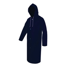 [ECO-1120AZGD] GABARDINA LARGA AZUL IMPERMEABLE ECOFRIENDLY, SELLADA. T-GD.