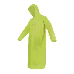 [ECO-1220HVXG] GABARDINA LARGA TRASLUCIDA  VERDE ALTA VISIBILIDAD TALLA EXTRA GRANDE