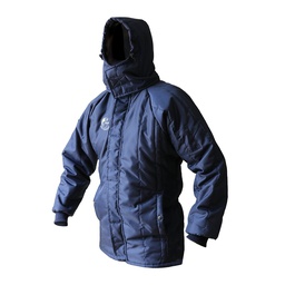 [ECO-218GD] CHAMARRA ECOTERMOAISLANTE LARGA CON GORRO AJUSTABLE TIPO PASA MONTANA T-GD.