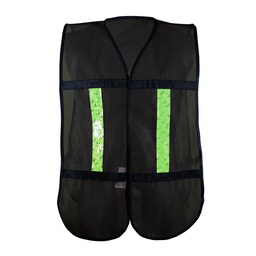 [ECO-1010NCRL] CHALECO ECOFRIENDLY DE MALLA NEGRO, C/REF PLASTICO JYRSA MICRO ESFERAS, BIES NEGRO, UNITALLA